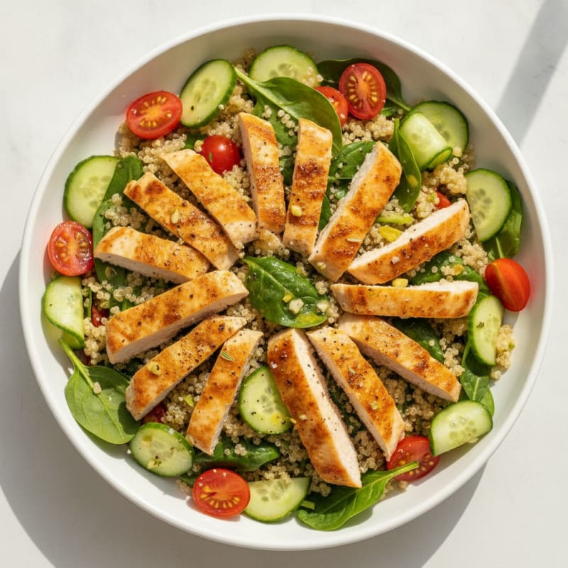 Lemon Herb Chicken Quinoa Bowl