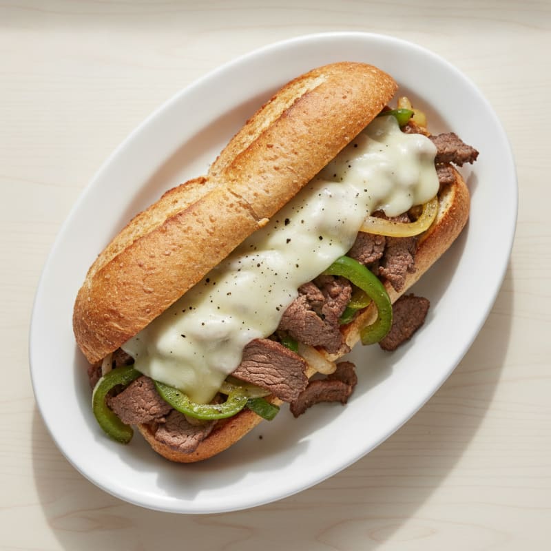 Classic Philly Cheesesteak Sandwich