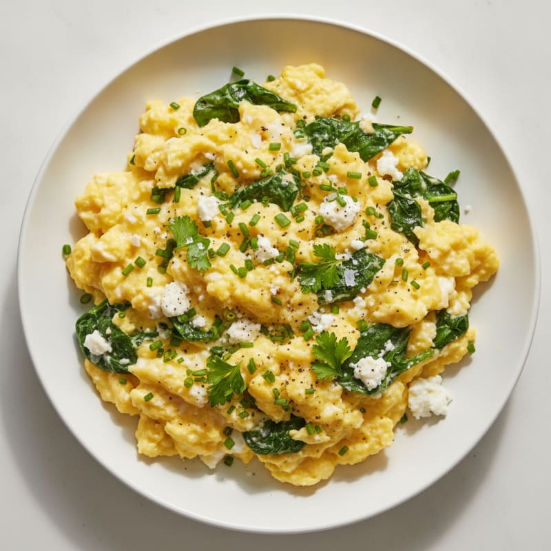 Fluffy Scrambled Eggs with Fresh Herbs