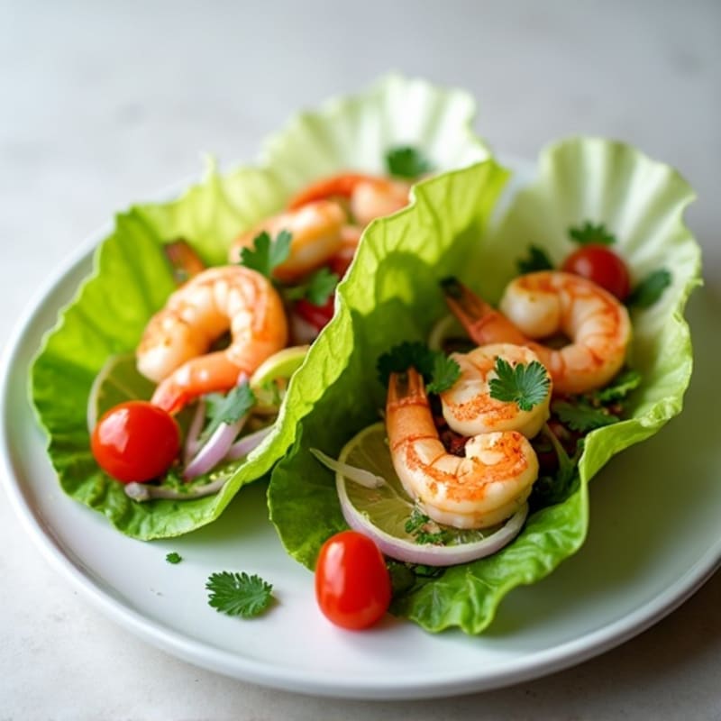 Fresh Shrimp and Creamy Avocado Lettuce Wraps
