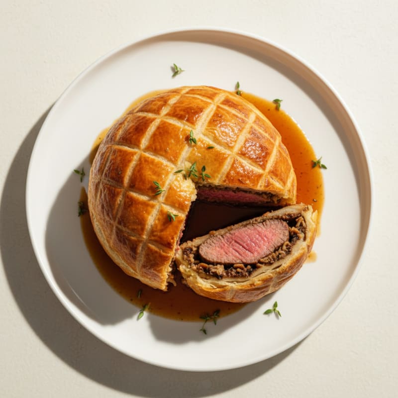 Tender Beef Wellington with Crispy Puff Pastry