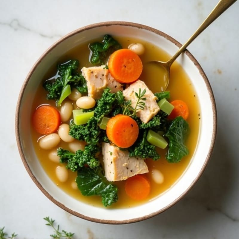 Hearty White Bean Chicken Kale Soup