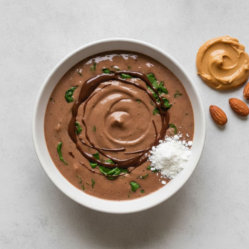 Chocolate Protein Shake with Almond Butter