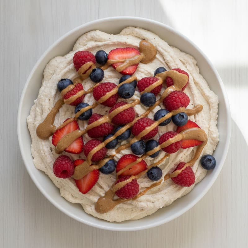 Greek Yogurt Protein Mousse with Fresh Berries