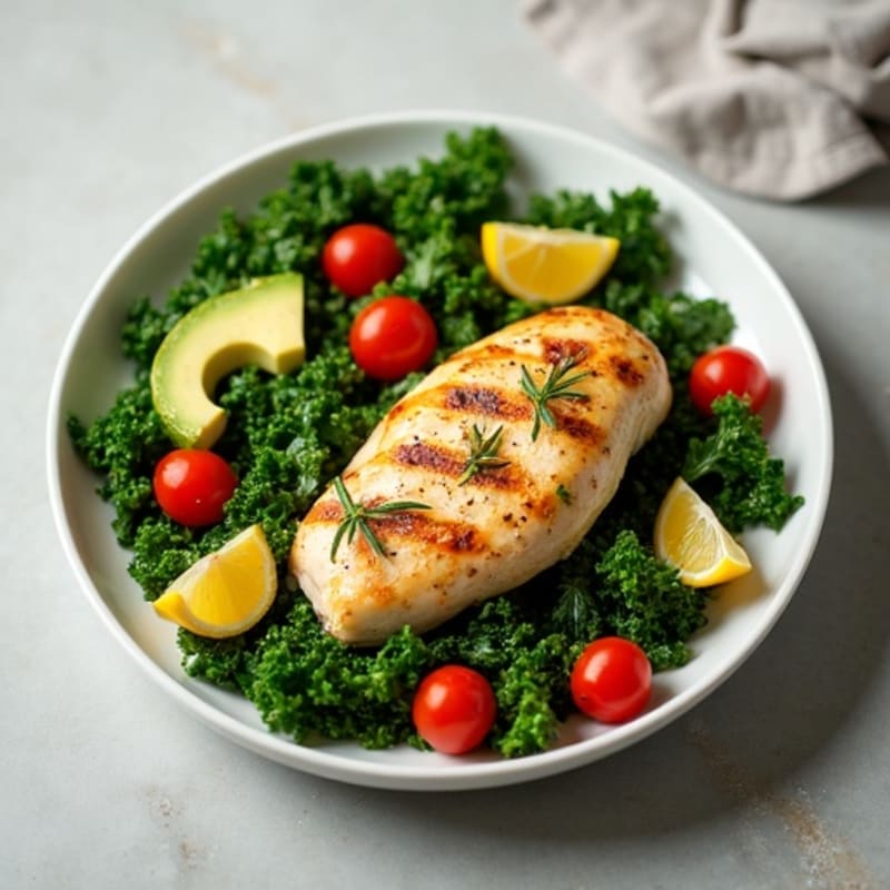 Herb-Roasted Chicken and Crispy Kale Salad