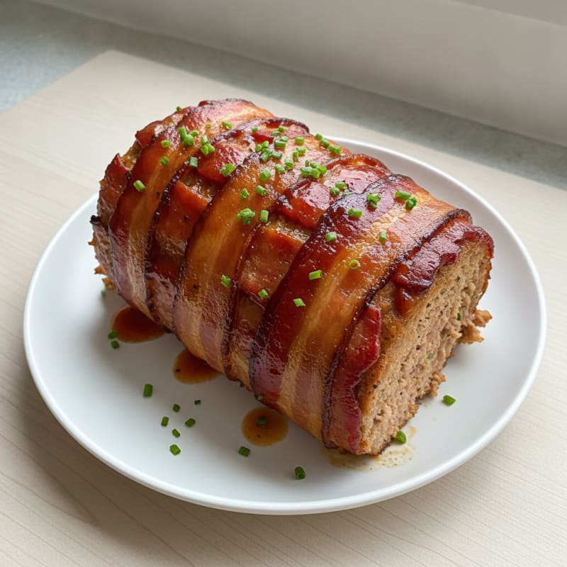 BBQ Bacon-Wrapped Meatloaf