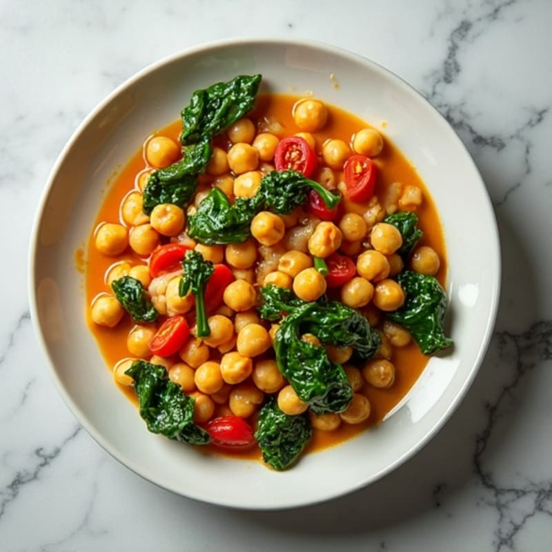 Creamy Spiced Chickpea and Spinach Curry