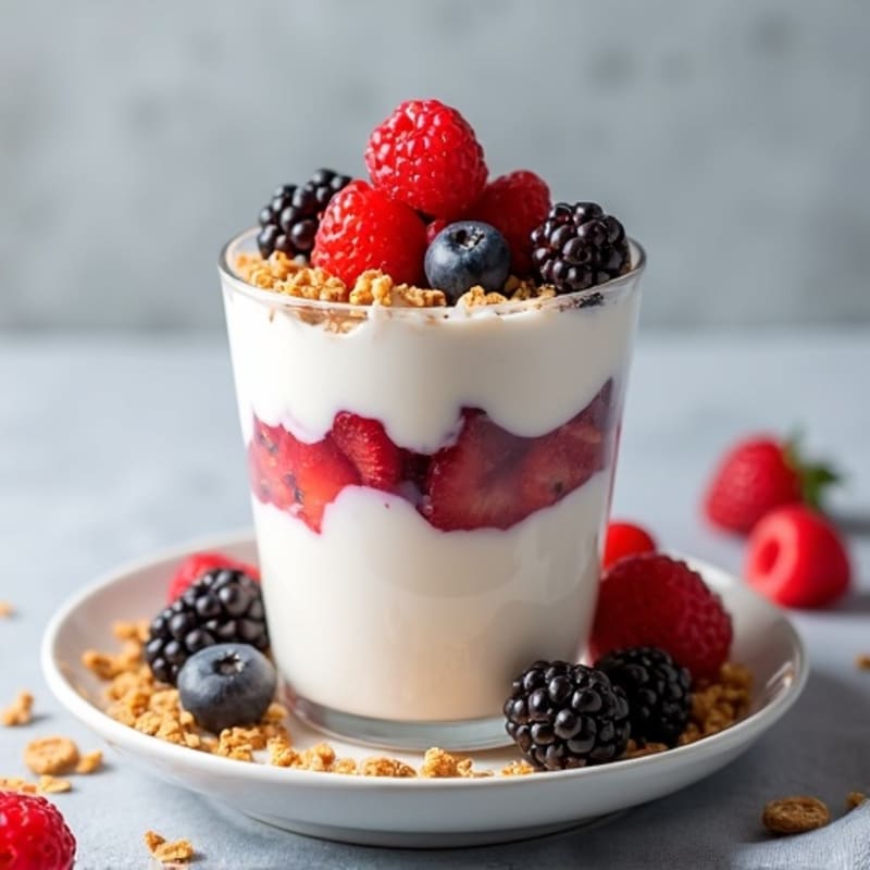 Creamy Greek Yogurt Protein Parfait with Mixed Berries