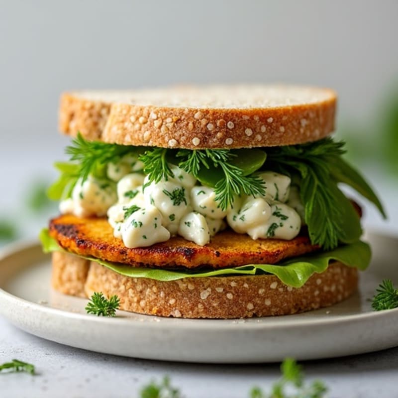 Herb-Roasted Chicken and Greek Yogurt Salad Sandwich