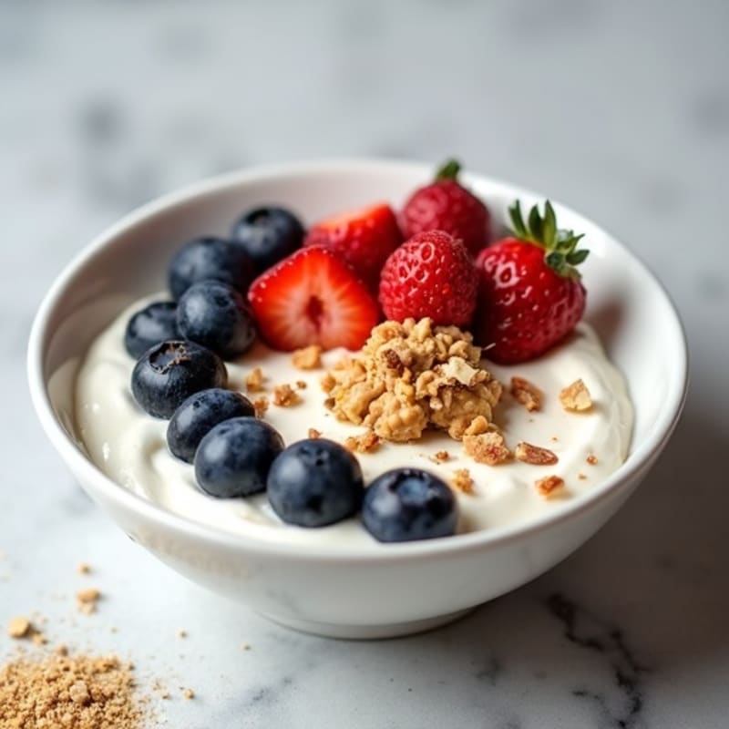 Creamy Greek Yogurt Protein Bowl with Almond Butter and Berries