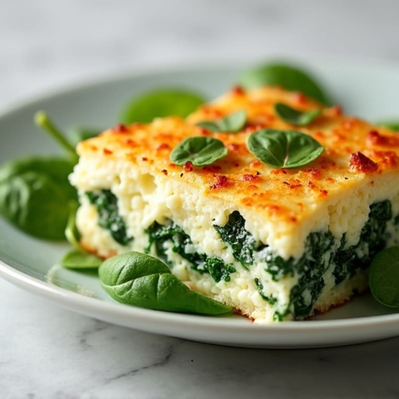 Creamy Cottage Cheese and Spinach Bake