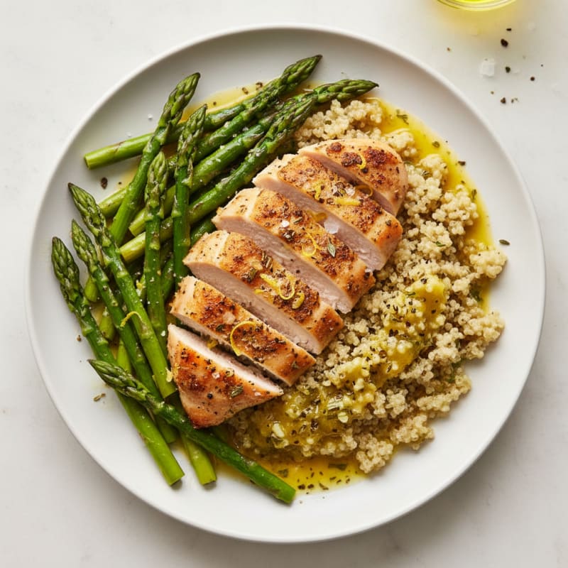 Lemon Herb-Roasted Chicken with Asparagus