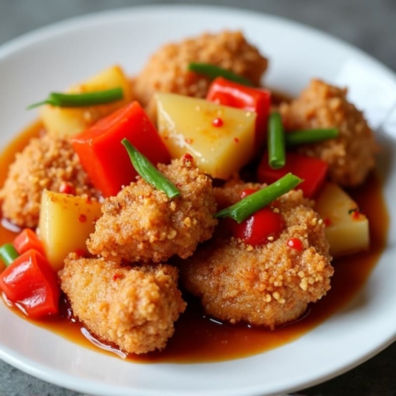 Crispy Baked Sweet and Sour Chicken