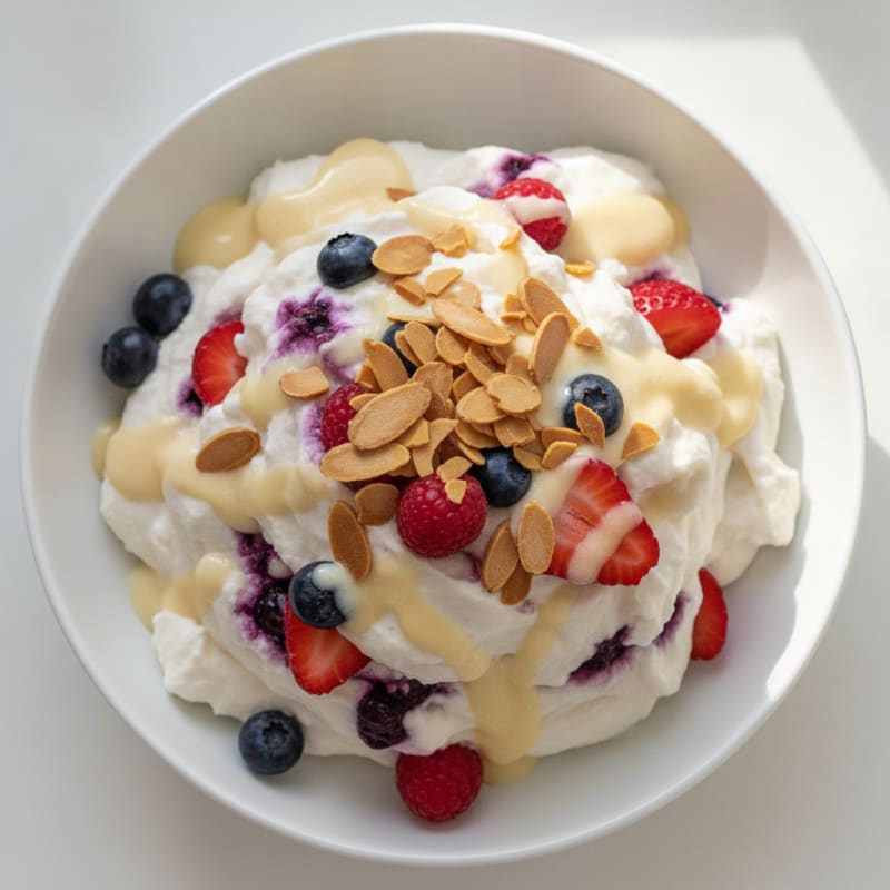 Silky Greek Yogurt Mousse with Mixed Berries and Vanilla Protein
