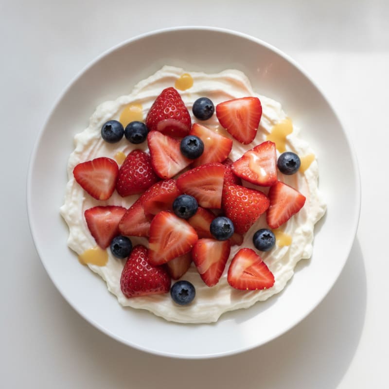 Creamy Vanilla Protein Yogurt with Berries