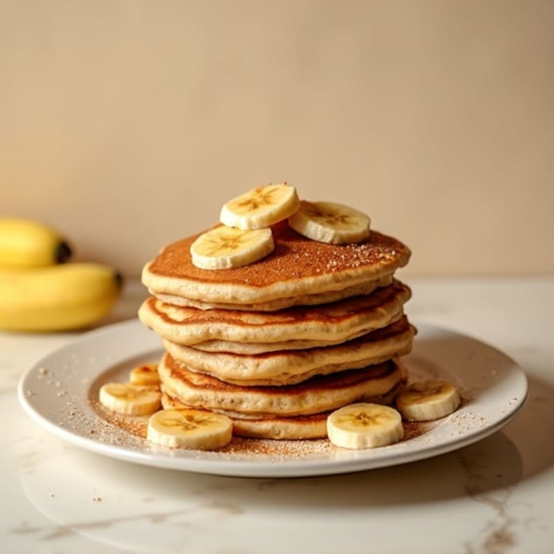 Banana Protein Pancakes with Warm Cinnamon Bananas