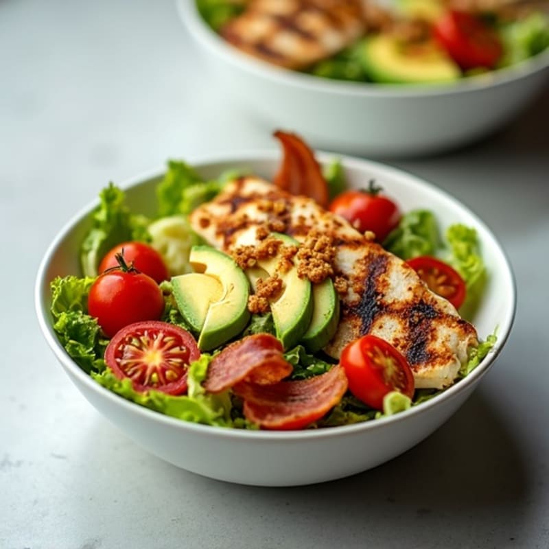 Chicken BLT Power Bowl with Crispy Bacon and Avocado