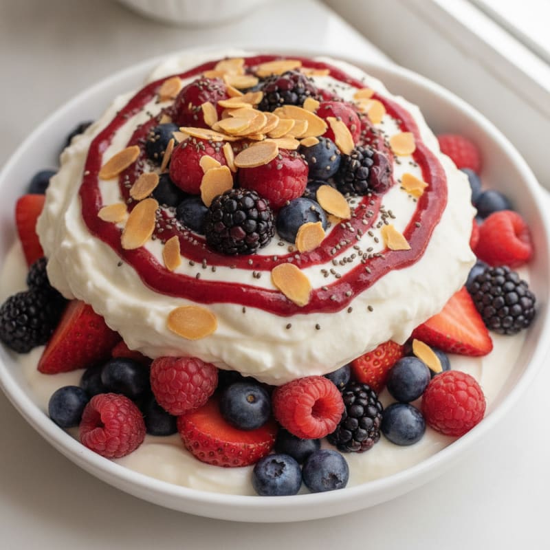 Creamy Greek Yogurt Protein Parfait with Mixed Berries