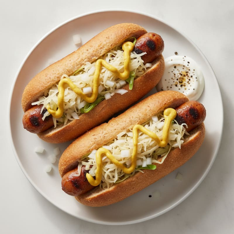 Grilled Hot Dogs with Classic Toppings