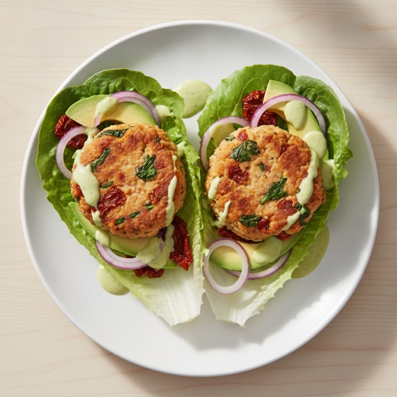 Ground Chicken Burgers with Sundried Tomato