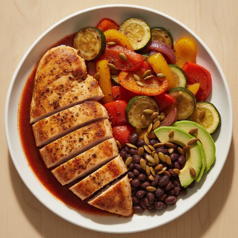 Mexican Chicken and Roasted Vegetables