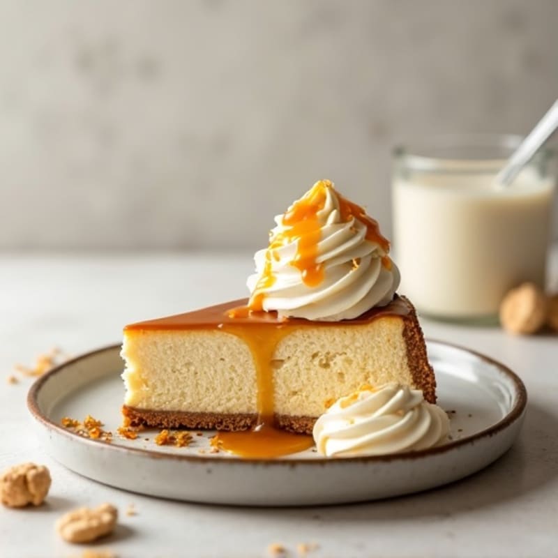 Creamy Salted Caramel Protein Cheesecake