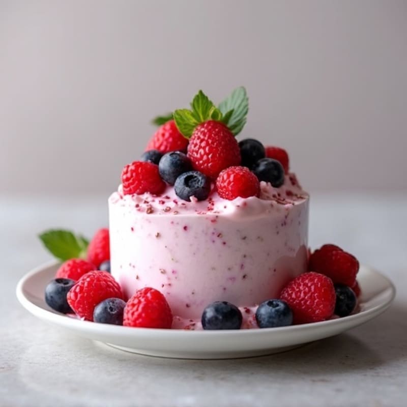 Silky Greek Yogurt Protein Mousse with Berries