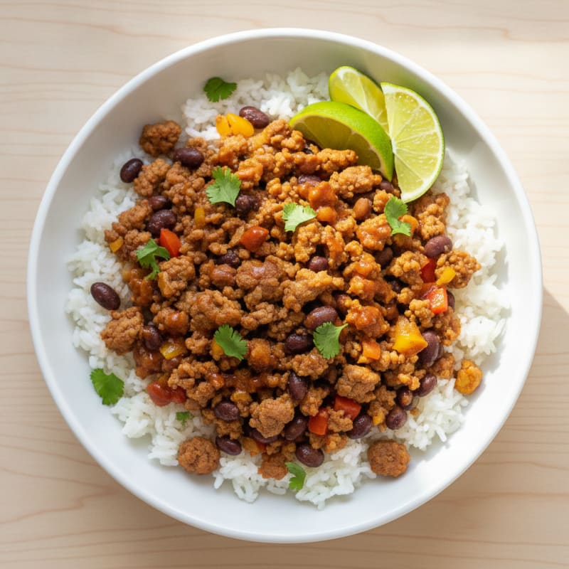 Beef Mince Taco Rice Bowl