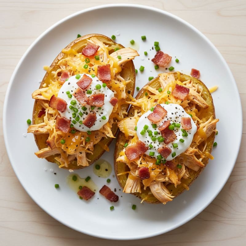 Creamy Loaded Baked Potatoes with Crispy Bacon