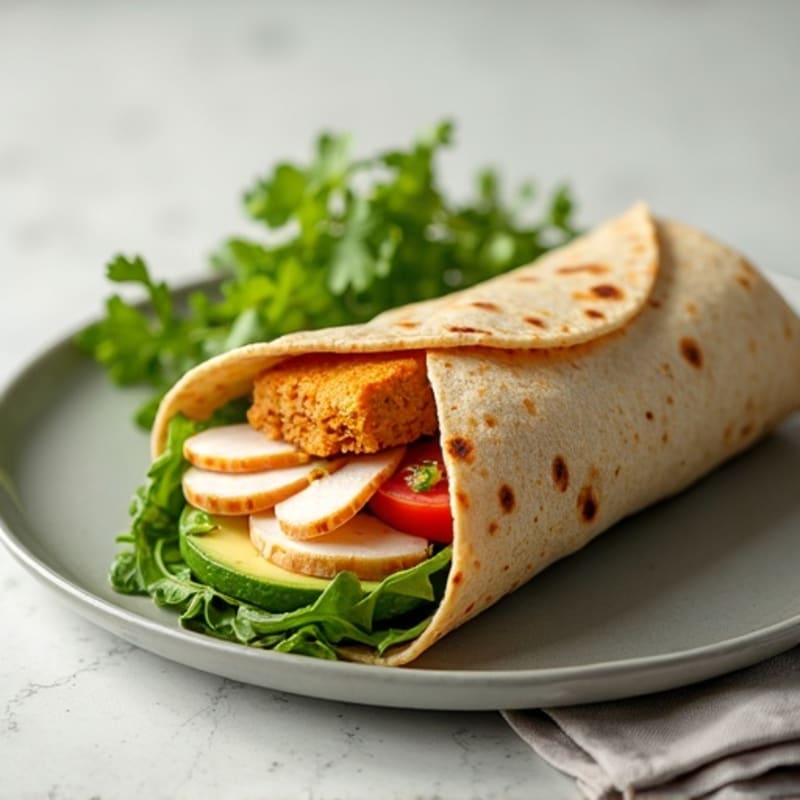Lean Turkey and Creamy Avocado Wrap