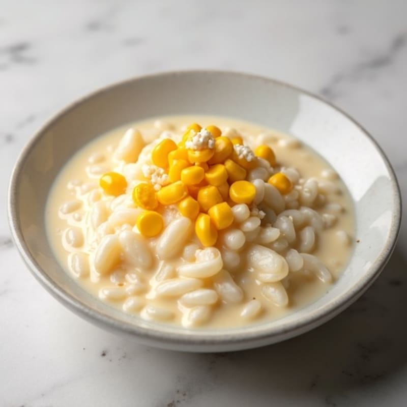 Creamy Protein Rice Pudding with Corn and Vanilla