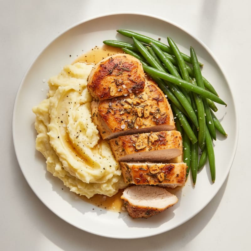 Garlic Herb Chicken with Creamy Mashed Potatoes