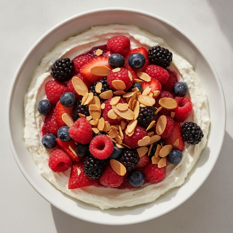 Greek Yogurt Protein Bowl with Mixed Berries