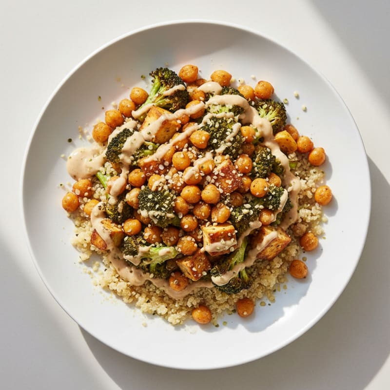 Roasted Vegetable and Chickpea Power Bowl