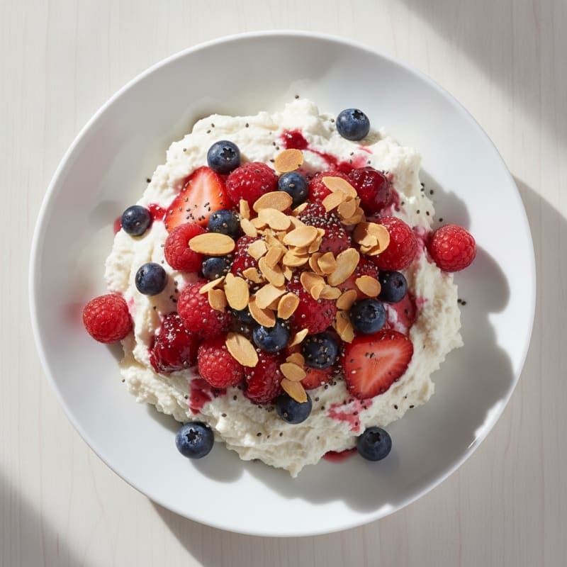 Greek Yogurt Protein Mousse with Berries
