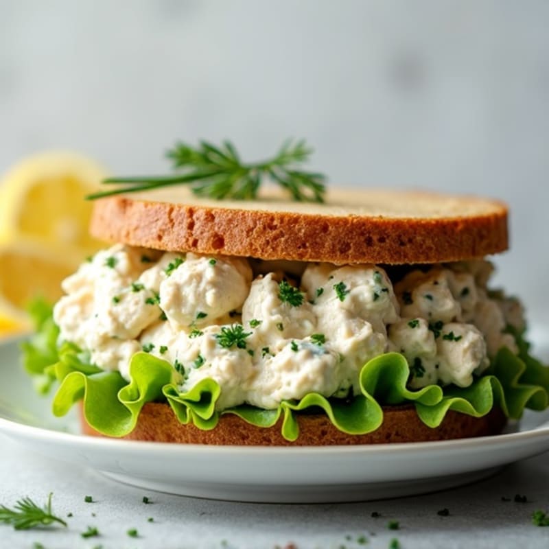 Creamy Chicken Salad Sandwich with Fresh Herbs