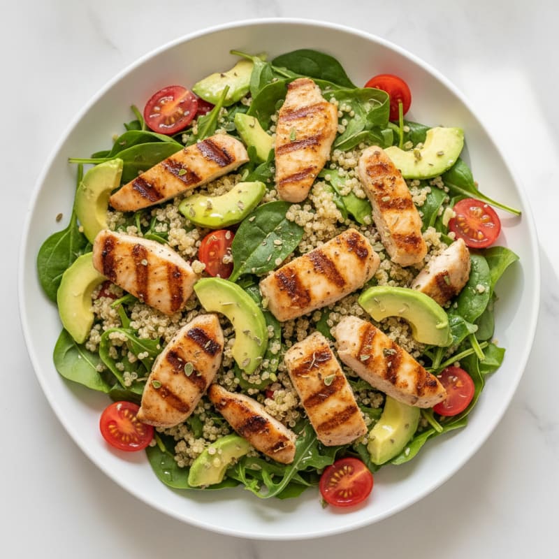 Herb-Grilled Chicken Salad with Quinoa and Avocado