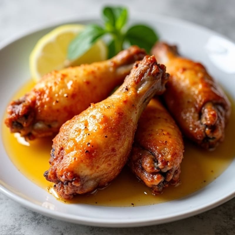 Crispy Baked Chicken Wings with Sweet Honey Glaze