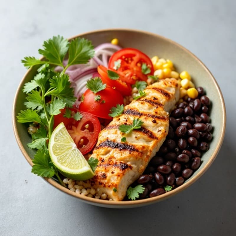 Wholesome Black Bean Burrito Bowl with Zesty Lime Rice