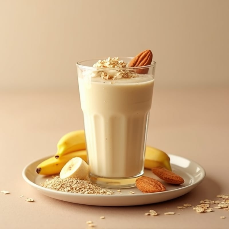 Creamy Vegan Protein Smoothie with Almond Butter and Pea Protein