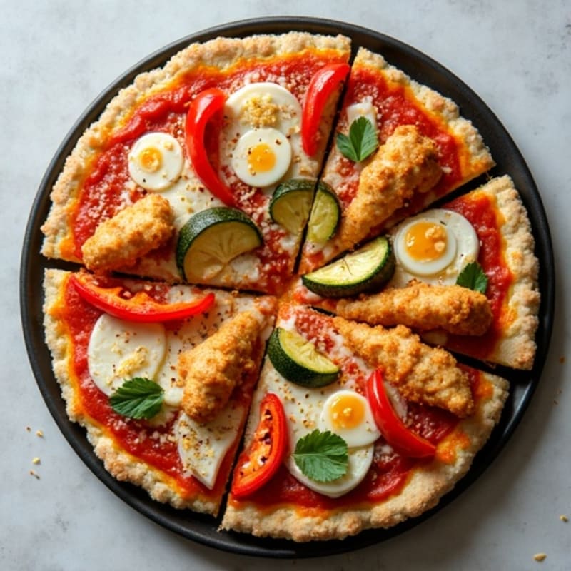 Crispy Chicken and Roasted Vegetable Pizza