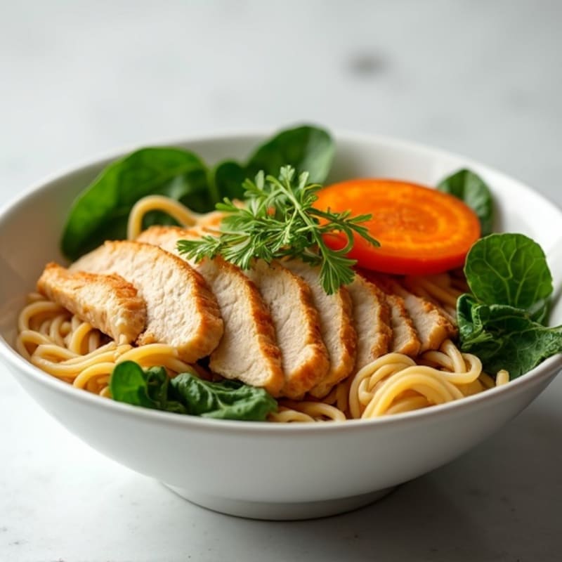 Quick Chicken Noodle Bowl with Fresh Greens