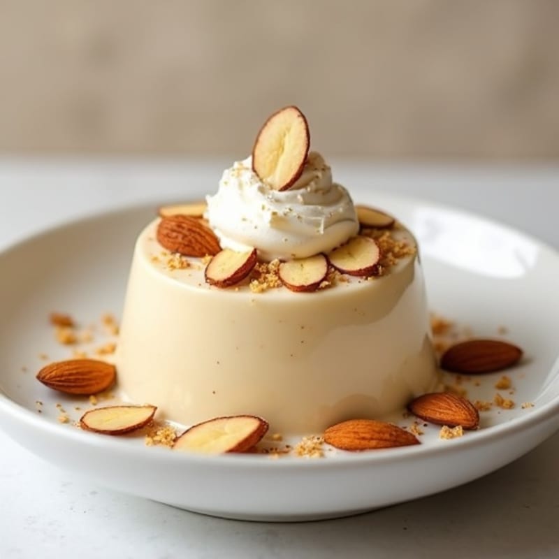 Creamy Vanilla Protein Pudding with Almonds
