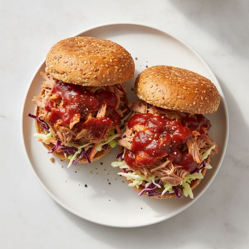 Slow-Cooked BBQ Pulled Pork Sandwiches