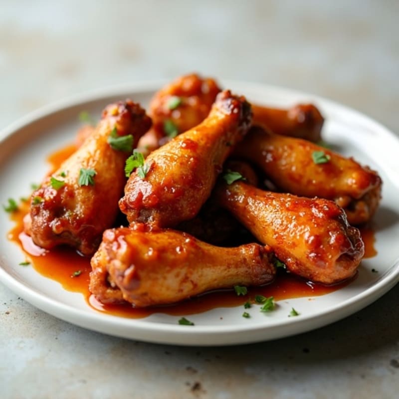 Crispy Baked Chicken Wings with Sticky Honey-Garlic Glaze