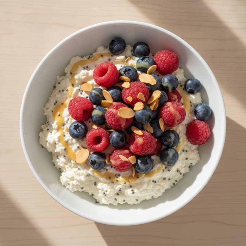 Vanilla Protein Cottage Cheese Berry Bowl