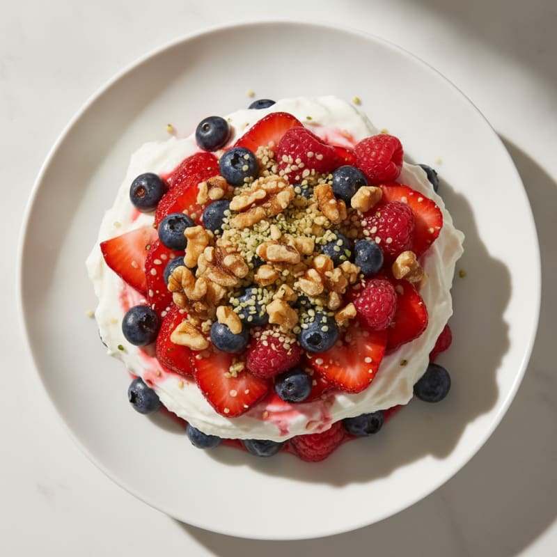 Greek Yogurt Protein Parfait with Mixed Berries