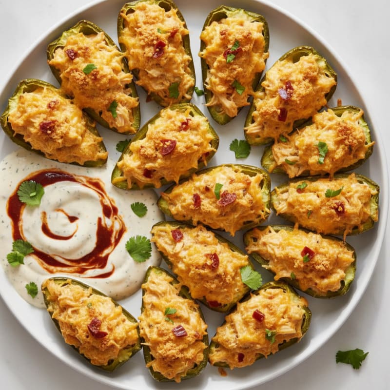 Baked Jalapeño Poppers with Chipotle Ranch