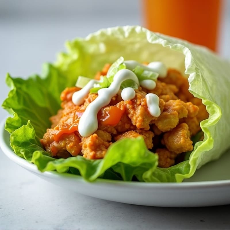Spicy Buffalo Ranch Chicken Lettuce Wrap