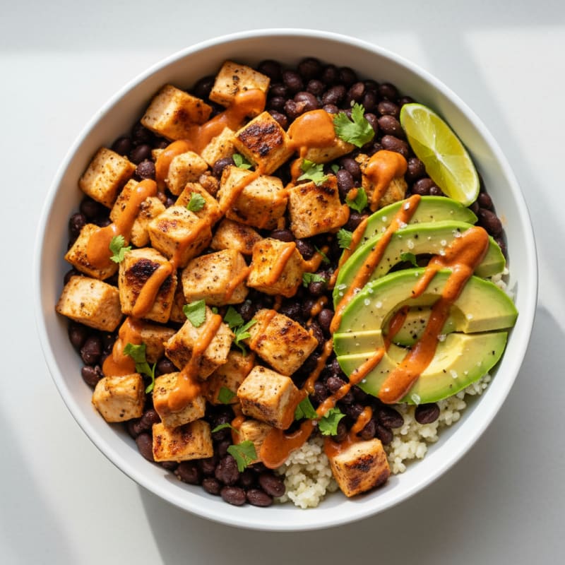 Sriracha Black Bean Burrito Bowl